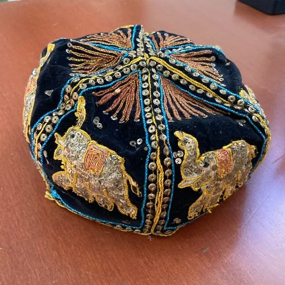 Authentic Burmese Kalaga Elephant Cap